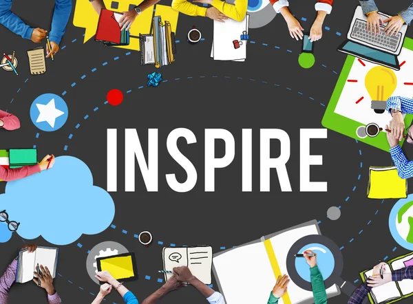 Inspirera idéer kreativitet kunskap Inspiration Vision koncept — Stockfoto