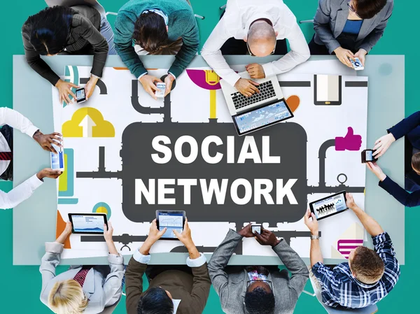 Concetto di social network — Foto Stock