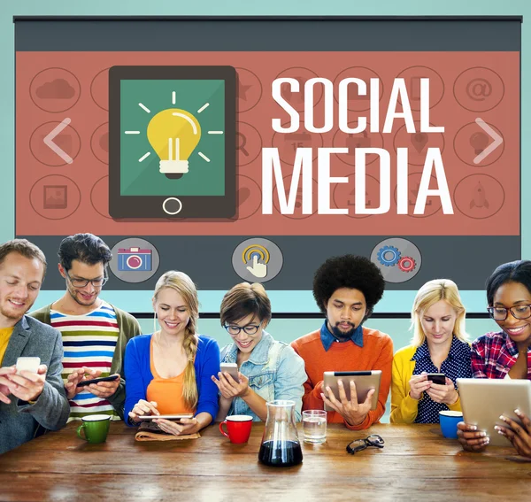 Concetto di social media — Foto Stock