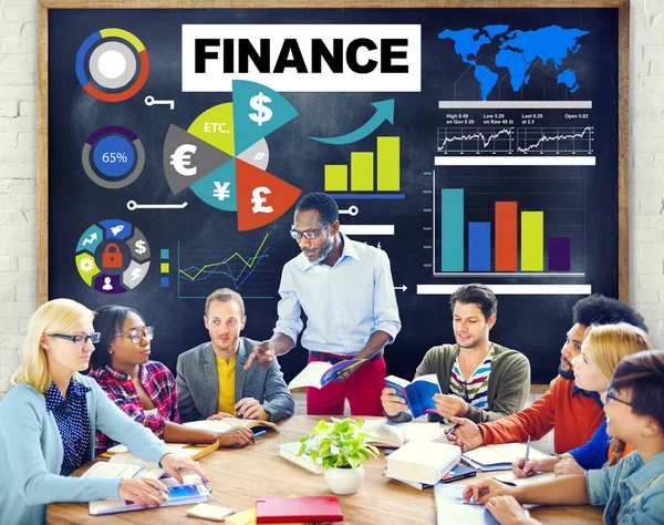 Gráfico de barras financieras — Foto de Stock