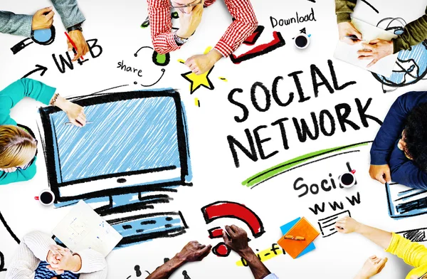 Concetto di social network — Foto Stock