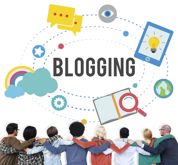 Blogging Internet Media Networking Social Concept — Stock Photo, Image