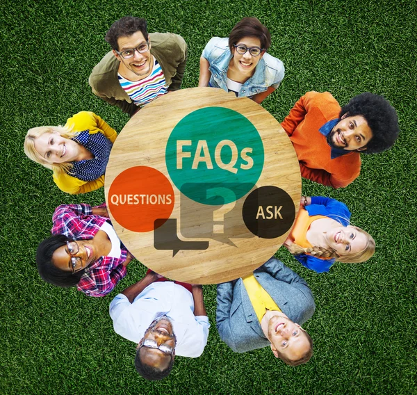 FAQs Veelgestelde vragen — Stockfoto