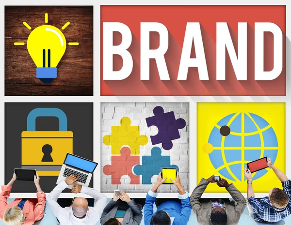 Business People and Brand, Concetto di marchio — Foto Stock