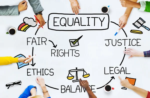Egyenlőségi jogok egyensúly fogalma — Stock Fotó