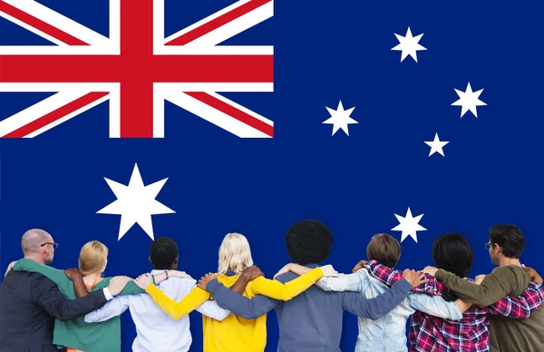 Australische Flagge, Länderkonzept — Stockfoto