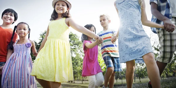 Children playing outdoors — Stock Photo, Image