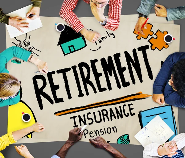 Pensioen verzekering Concept — Stockfoto