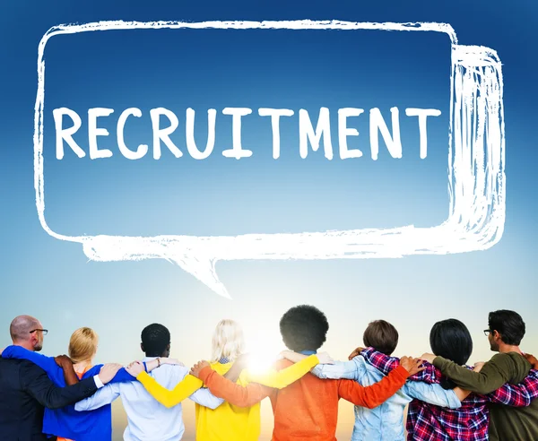 Personas multiétnicas y concepto de reclutamiento — Foto de Stock