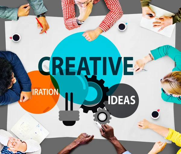 Kreativitás inspiráció ötletek koncepció — Stock Fotó