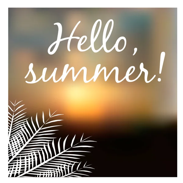 "Hello summer" illustration. — Stock Vector