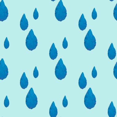 Suluboya el çizmek damla ile Seamless Modeli