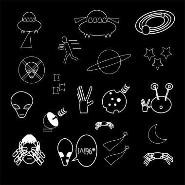 Alien ve ufo simge kümesi