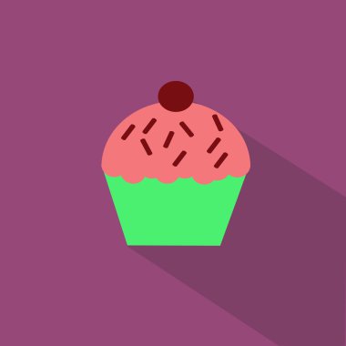 Tatlım. Tek düz renk simgesi.