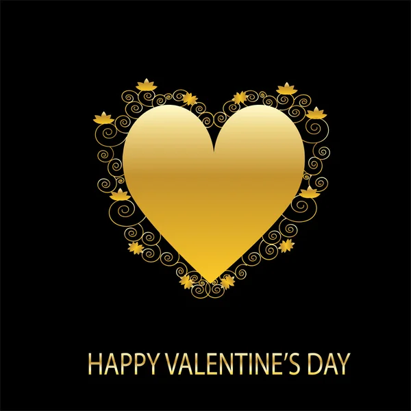 Tarjeta de felicitación con el día de San Valentín — Vector de stock