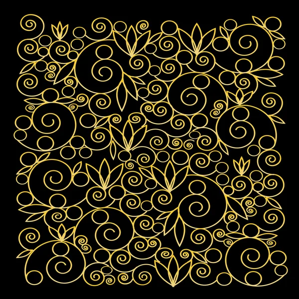 Fundo com ornamento dourado — Vetor de Stock