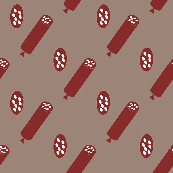 Modèle sans couture avec saucisse — Image vectorielle