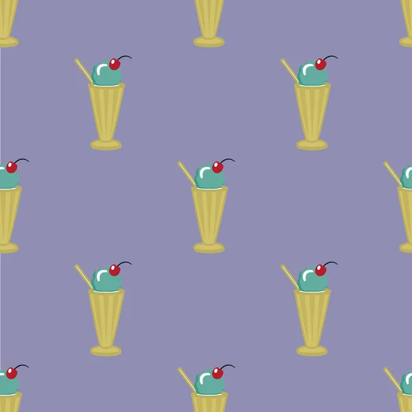 Sömlöst mönster med milkshakes — Stock vektor