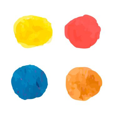 El çekilmiş soyut renkli daire şekilleri