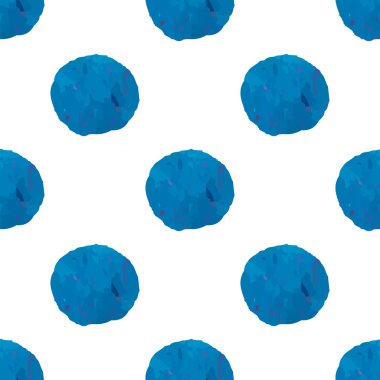 Soyut mavi daire şekilleri el ile Seamless Modeli çizilmiş