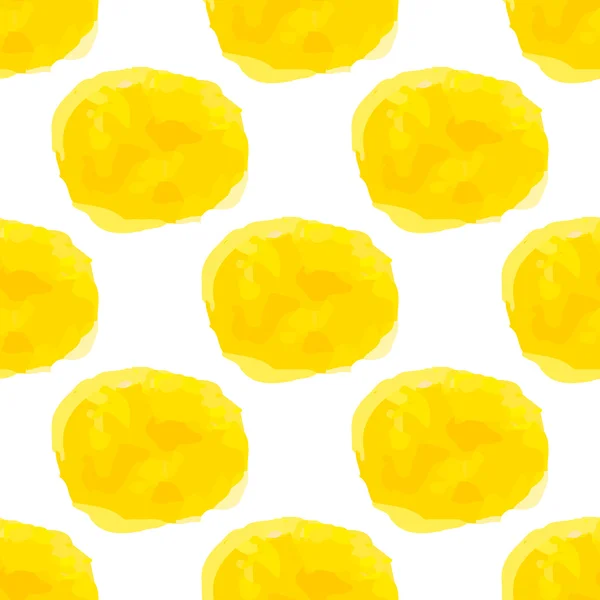 Wzór z ręcznie rysowane streszczenie żółte koło kształtów — Wektor stockowy