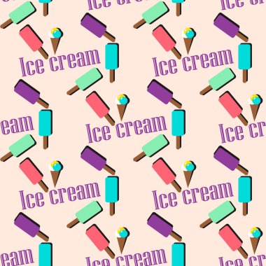 Retro seamless modeli dondurma ile