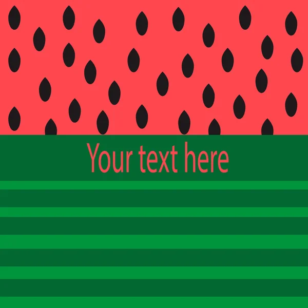 Modernes Design-Plakat mit Platz für Text auf einer abstrakten Wassermelone — Stockvektor