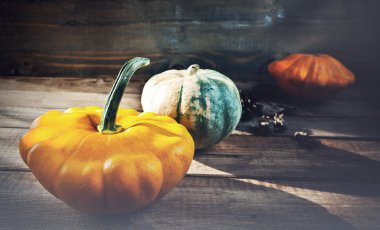 Kabaklar ve squashes ahşap tablo