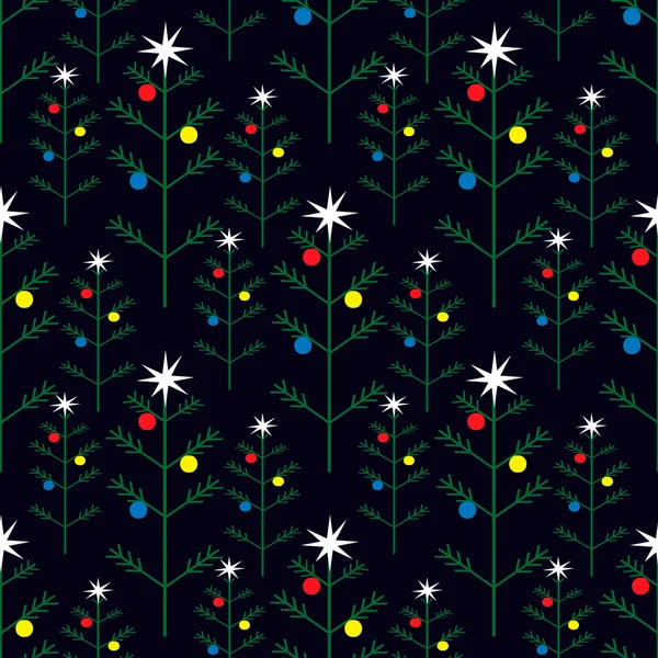 크리스마스 트리의 가시없는 무늬 — 스톡 벡터