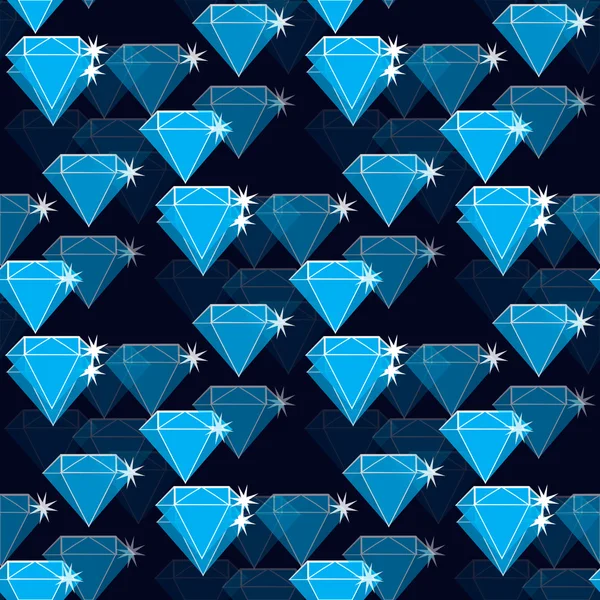 ダイヤモンドとのシームレスなパターン — ストックベクタ