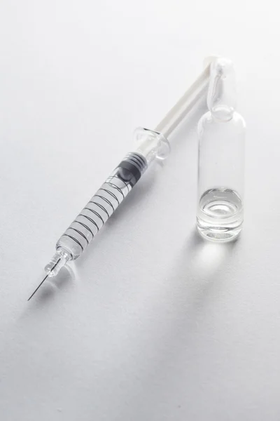 Transparent syringe for treatment and pharmacy industry. — Stock Photo, Image