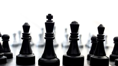 Siyah beyaz satranç tahtası.