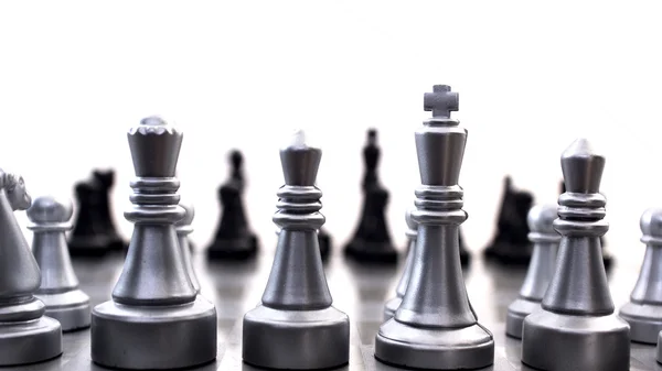 Чорно-біла шахова дошка . — стокове фото