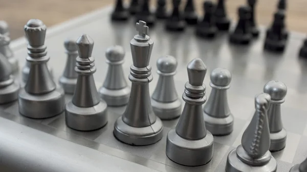 Schwarz-weißes Schachbrett. — Stockfoto