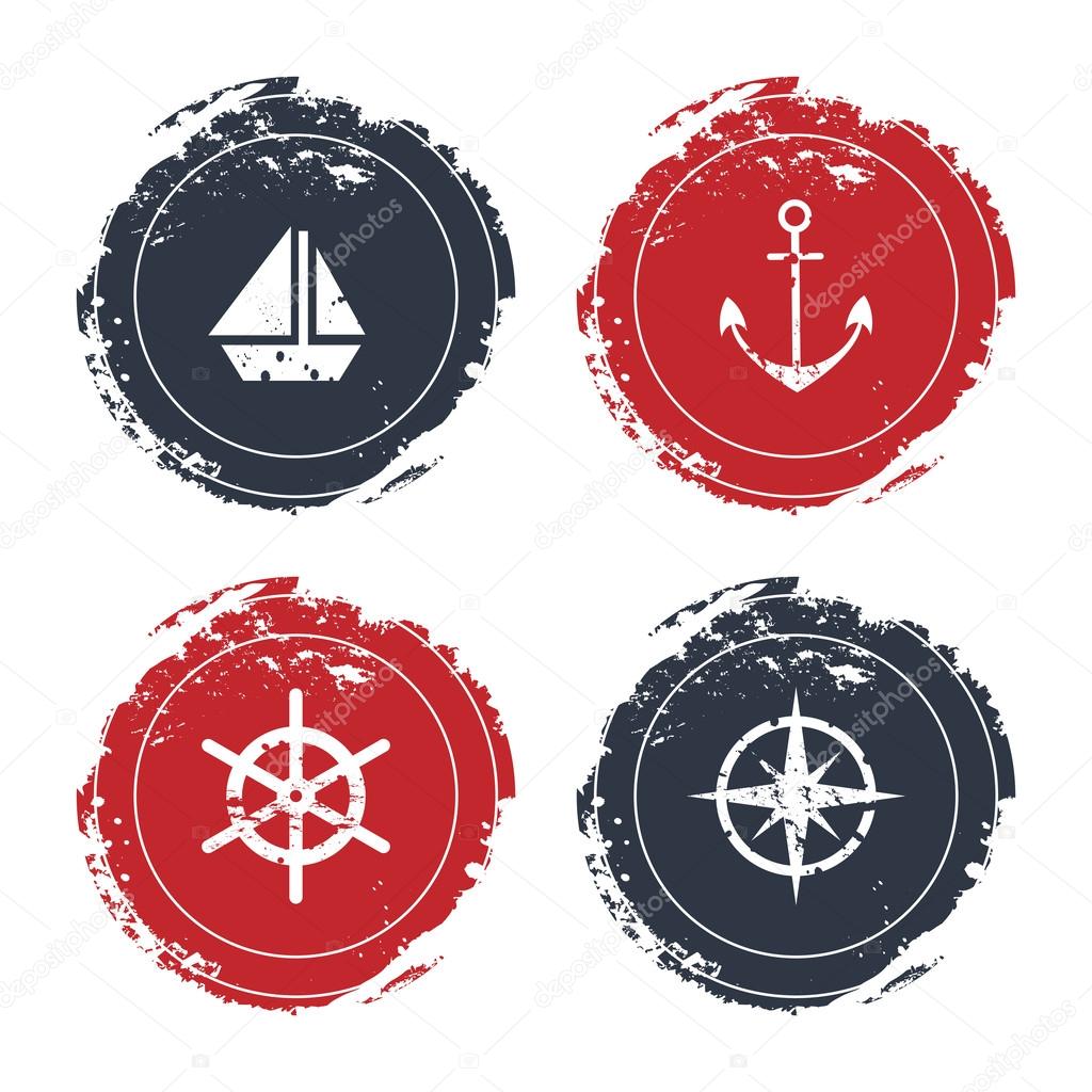 Icons on the marine theme