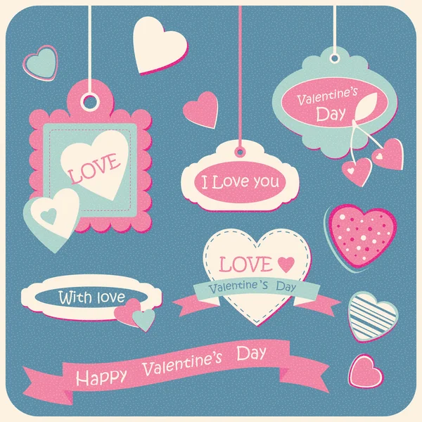 Лейблы в День Святого Валентина — стоковый вектор
