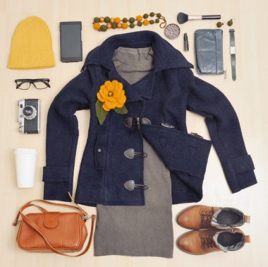 giyim ve Aksesuar sonbahar moda şık set