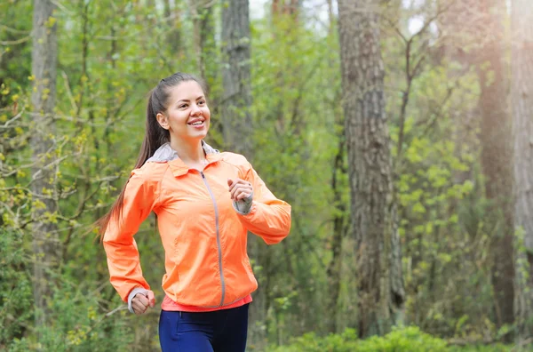 Healthy lifestyle fitness sporty woman running early in the morn Stock Photo