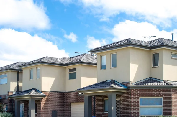 Quelques Maisons Banlieue Modernes Australiennes Dans Quartier Résidentiel Melbourne Maisons — Photo