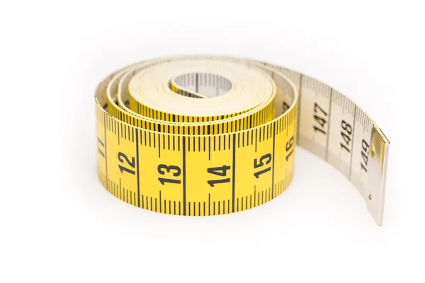 Rolled yellow black measure lint Stok Gambar