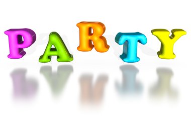 Şişirilmiş balon harfler renkli 3d parti