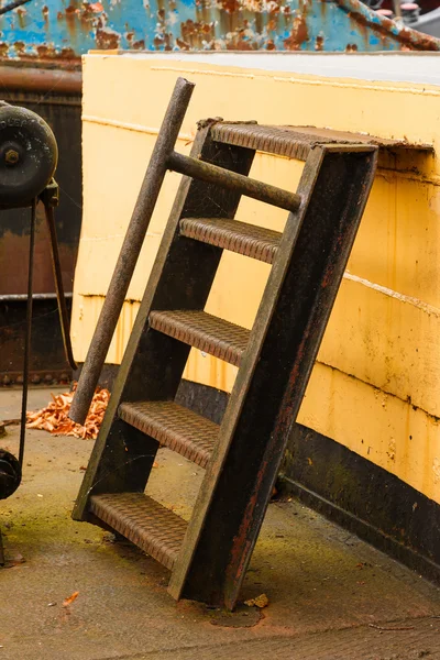Old boat rusty ladder — Stock Photo, Image