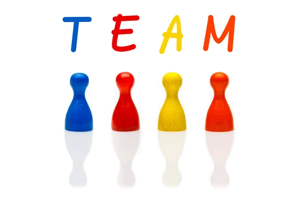 Konzeptteam, Teamwork, Organisation farbig — Stockfoto