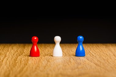 Kavramı kırmızı beyaz mavi takım