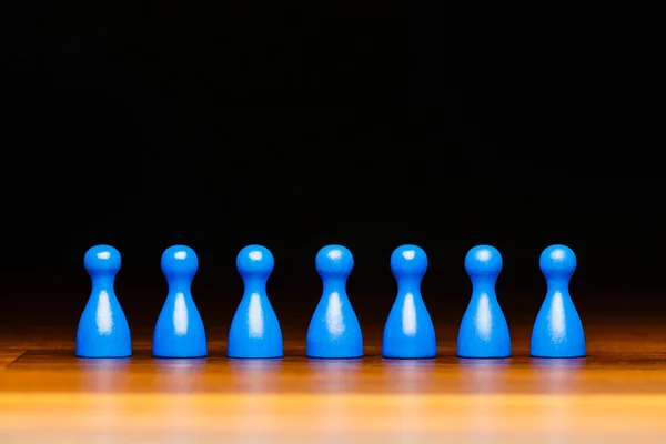 Equipe de conceito, negócios, organização, azul e preto — Fotografia de Stock