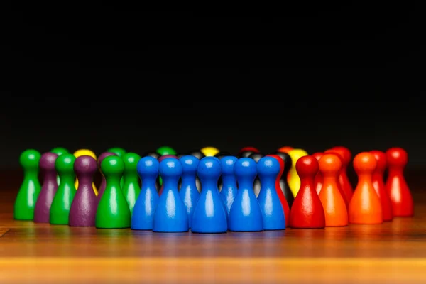 Koncepcja pracy zespołowej, organizacja, Grupa multi kolor — Zdjęcie stockowe