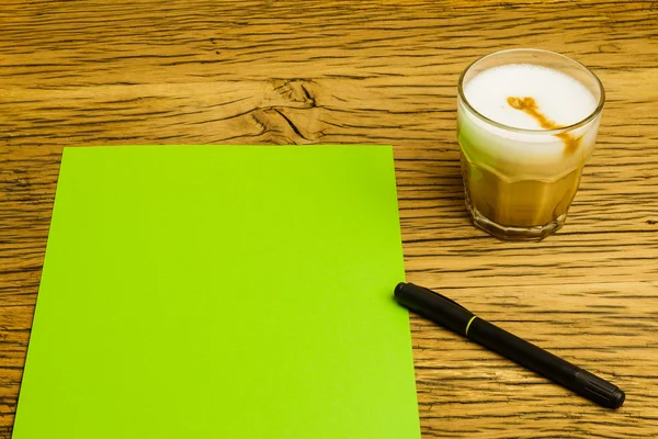 Konzept leere grüne Seite Idee Kaffee — Stockfoto