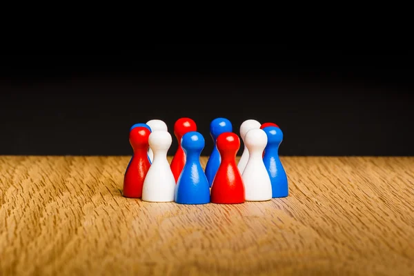 Concept teamwork red white blue — Stock Photo, Image