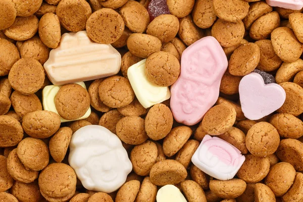 Pepernoten ve renkli şeker Sinterklaas