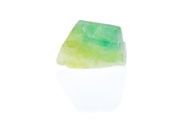 Rough emerald green calcite isolated clipart
